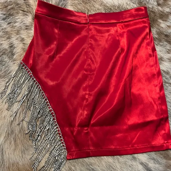 Hearts Rob Skirts Long Live Cowgirls Rhinestone Fringe Skirt